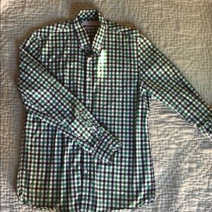 Green and Blue Button Up